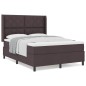 vidaXL Letto a molle con materasso - Marrone scuro, 140x200 cm, Tessuto vidaXL Letto a molle con materasso - Marrone scuro, 140x200 cm, Tessuto