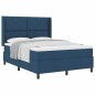 vidaXL Letto a molle con materasso blu 140x200 cm in tessuto vidaXL Letto a molle con materasso blu 140x200 cm in tessuto