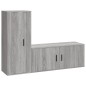 Set Mobili Porta TV 2 pz Grigio Sonoma in Legno Multistrato Set Mobili Porta TV 2 pz Grigio Sonoma in Legno Multistrato