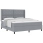 vidaXL Rete letto con materasso grigio chiaro 180x200 cm in tessuto.