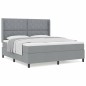 vidaXL Rete letto con materasso grigio chiaro 180x200 cm in tessuto.