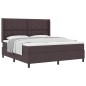 vidaXL Letto con molle e materasso Marrone Scuro 180x200 cm in tessuto