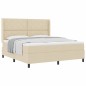 vidaXL Letto con molle e materasso crema 180x200 cm in tessuto