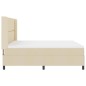 vidaXL Letto con molle e materasso crema 180x200 cm in tessuto