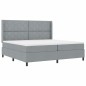 vidaXL Letto a Molle Box con materasso grigio chiaro 200x200 cm in tessuto vidaXL Letto a Molle Box con materasso grigio chiaro 200x200 cm in tessuto