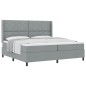 vidaXL Letto a Molle Box con materasso grigio chiaro 200x200 cm in tessuto vidaXL Letto a Molle Box con materasso grigio chiaro 200x200 cm in tessuto