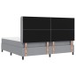 vidaXL Letto a Molle Box con materasso grigio chiaro 200x200 cm in tessuto vidaXL Letto a Molle Box con materasso grigio chiaro 200x200 cm in tessuto