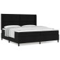 vidaXL Letto a box Nero con materasso - 200 x 200 cm in tessuto