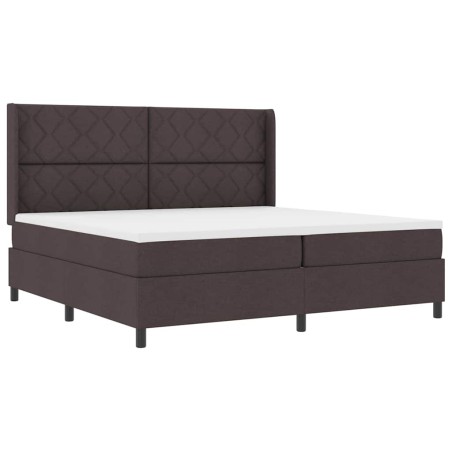vidaXL Rete con Materasso Marrone Scuro 200x200 cm in Tessuto