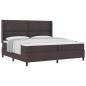 vidaXL Rete con Materasso Marrone Scuro 200x200 cm in Tessuto