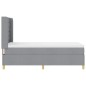 vidaXL Letto a molle con materasso grigio chiaro, 80x200 cm, in tessuto vidaXL Letto a molle con materasso grigio chiaro, 80x200 cm, in tessuto