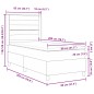 vidaXL Letto a Molle vitaXL con Materasso - Nero, 80x200 cm, Tessuto