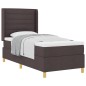 vidaXL Letto a molle con materasso marrone scuro 80x200 cm in tessuto vidaXL Letto a molle con materasso marrone scuro 80x200 cm in tessuto