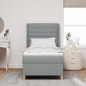 vidaXL Letto con molle e materasso grigio chiaro, 90x200 cm in tessuto vidaXL Letto con molle e materasso grigio chiaro, 90x200 cm in tessuto