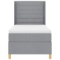 vidaXL Letto con molle e materasso grigio chiaro, 90x200 cm in tessuto vidaXL Letto con molle e materasso grigio chiaro, 90x200 cm in tessuto