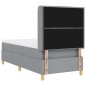 vidaXL Letto con molle e materasso grigio chiaro, 90x200 cm in tessuto vidaXL Letto con molle e materasso grigio chiaro, 90x200 cm in tessuto