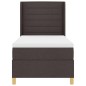 vidaXL Letto a Molle con Materasso Marrone Scuro 90x200 cm, Tessuto