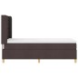 vidaXL Letto a Molle con Materasso Marrone Scuro 90x200 cm, Tessuto
