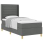 vidaXL Letto con molle e materasso grigio scuro 100x200 cm vidaXL Letto con molle e materasso grigio scuro 100x200 cm