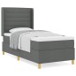 vidaXL Letto con molle e materasso grigio scuro 100x200 cm vidaXL Letto con molle e materasso grigio scuro 100x200 cm