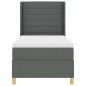 vidaXL Letto con molle e materasso grigio scuro 100x200 cm vidaXL Letto con molle e materasso grigio scuro 100x200 cm