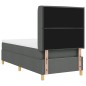 vidaXL Letto con molle e materasso grigio scuro 100x200 cm vidaXL Letto con molle e materasso grigio scuro 100x200 cm