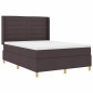 vidaXL Letto a molle con materasso marrone scuro, 140x190 cm, in tessuto vidaXL Letto a molle con materasso marrone scuro, 140x190 cm, in tessuto