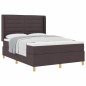 vidaXL Letto a molle con materasso marrone scuro, 140x190 cm, in tessuto vidaXL Letto a molle con materasso marrone scuro, 140x190 cm, in tessuto