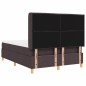 vidaXL Letto a molle con materasso marrone scuro, 140x190 cm, in tessuto vidaXL Letto a molle con materasso marrone scuro, 140x190 cm, in tessuto