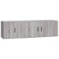 Set Mobili Porta TV 2 pz Grigio Sonoma in Legno Multistrato Set Mobili Porta TV 2 pz Grigio Sonoma in Legno Multistrato