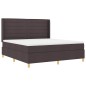 vidaXL Letto con molle e materasso marrone scuro 180x200 cm in tessuto vidaXL Letto con molle e materasso marrone scuro 180x200 cm in tessuto