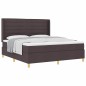 vidaXL Letto con molle e materasso marrone scuro 180x200 cm in tessuto vidaXL Letto con molle e materasso marrone scuro 180x200 cm in tessuto
