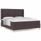 vidaXL Letto con molle e materasso marrone scuro 180x200 cm in tessuto vidaXL Letto con molle e materasso marrone scuro 180x200 cm in tessuto