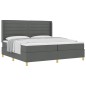vidaXL Letto con Molleggio e Materasso Grigio Scuro 200 x 200 cm in Tessuto