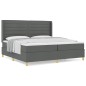 vidaXL Letto con Molleggio e Materasso Grigio Scuro 200 x 200 cm in Tessuto