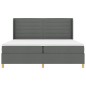 vidaXL Letto con Molleggio e Materasso Grigio Scuro 200 x 200 cm in Tessuto