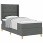 vidaXL Letto con Molle e Materasso Grigio Scuro 80x200 cm in Tessuto vidaXL Letto con Molle e Materasso Grigio Scuro 80x200 cm in Tessuto