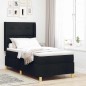 vidaXL Letto a molle con materasso Nero 80x200 cm in tessuto vidaXL Letto a molle con materasso Nero 80x200 cm in tessuto
