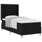 vidaXL Letto a molle con materasso Nero 80x200 cm in tessuto vidaXL Letto a molle con materasso Nero 80x200 cm in tessuto