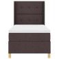 vidaXL Letto con molle e materasso marrone scuro, 80x200 cm, in tessuto. vidaXL Letto con molle e materasso marrone scuro, 80x200 cm, in tessuto.