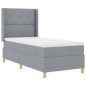 vidaXL Letto con Molle e Materasso Grigio Chiaro 100 x 200 cm in Tessuto vidaXL Letto con Molle e Materasso Grigio Chiaro 100 x 200 cm in Tessuto