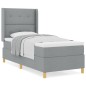 vidaXL Letto con Molle e Materasso Grigio Chiaro 100 x 200 cm in Tessuto vidaXL Letto con Molle e Materasso Grigio Chiaro 100 x 200 cm in Tessuto