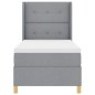 vidaXL Letto con Molle e Materasso Grigio Chiaro 100 x 200 cm in Tessuto vidaXL Letto con Molle e Materasso Grigio Chiaro 100 x 200 cm in Tessuto