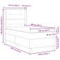 vidaXL Letto con Molle e Materasso Grigio Chiaro 100 x 200 cm in Tessuto vidaXL Letto con Molle e Materasso Grigio Chiaro 100 x 200 cm in Tessuto