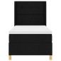 vidaXL Letto con molle e materasso nero 100x200 cm in tessuto