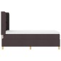 vidaXL Letto con molle e materasso marrone scuro, 100x200 cm in tessuto vidaXL Letto con molle e materasso marrone scuro, 100x200 cm in tessuto