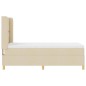 vidaXL Letto con molle e materasso panna 100x200 cm in tessuto vidaXL Letto con molle e materasso panna 100x200 cm in tessuto