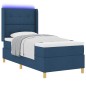 vidaXL Letto con Molle e Materasso Blu 100x200 cm in Tessuto vidaXL Letto con Molle e Materasso Blu 100x200 cm in Tessuto