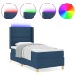 vidaXL Letto con Molle e Materasso Blu 100x200 cm in Tessuto vidaXL Letto con Molle e Materasso Blu 100x200 cm in Tessuto