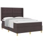 vidaXL Letto con molle e materasso marrone scuro 140x190 cm in tessuto vidaXL Letto con molle e materasso marrone scuro 140x190 cm in tessuto